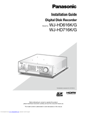 Panasonic WJ-HD716K Installation Manual