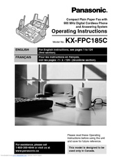Panasonic KX-FPC185C Operating Instructions Manual