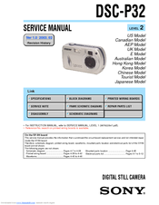 Sony Cyber-Shot DSC-P32 Service Manual