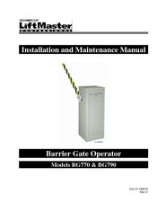 Chamberlain LiftMaster Professional BG790 Installation And Maintenance Manual