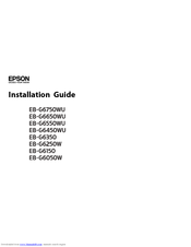 Epson EB-G6550WU  Guide Installation Manual