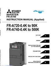 Mitsubishi Electric FR-A720-30K Instruction Manual