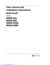 Biasi RIVA PLUS M90D.28SR User Manual And Installation Instructions