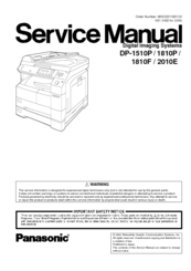 Panasonic DP-1810F Service Manual