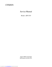 Citizen iDP-3535 Service Manual