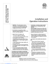 Jøtul Scan 70i Installation And Operation Instructions Manual