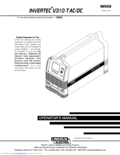 Lincoln Electric INVERTEC V310-T AC/DC Operator's Manual