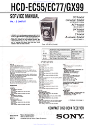 Sony HCD-EC55 - Receiver System Service Manual