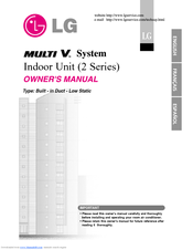 LG multi V system indoor unit (2 series Owner's Manual