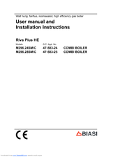 Biasi Riva Plus HE M296.28SC User Manual And Installation Instructions