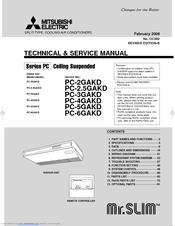 Mitsubishi Electric Mr.SLIM PC-4GAKD Technical & Service Manual
