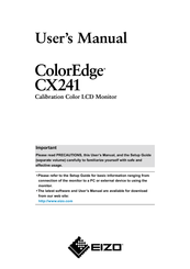 Eizo ColorEdge CX241 User Manual