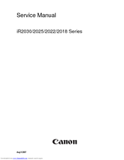 Canon 2018 Series Service Manual