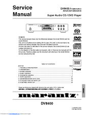 Marantz DV8400A1B Service Manual