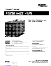 Lincoln Electric POWER WAVE455M Operator's Manual