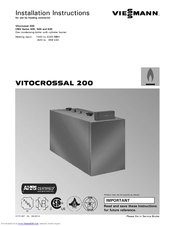 Viessmann Vitocrossal 620 Installation Instructions Manual
