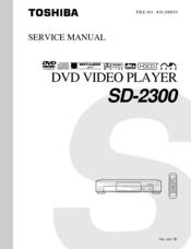 Toshiba SD-2300 Service Manual