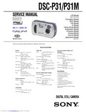 Sony DSC-P31M Service Manual