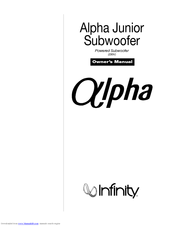 Infinity Alpha Junior Subwoofer Owner's Manual