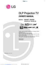 Lg 52SX4D-UB Owner's Manual