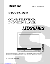 Toshiba MD26H82 Service Manual