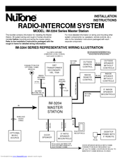 NuTone IM-3204 Series Installation Instructions Manual