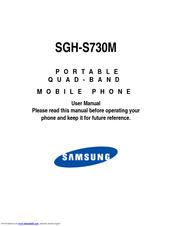 Samsung SGH-S730M User Manual