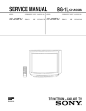 Sony TRINITRON KV-J29MF8J Service Manual