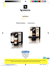 DeLonghi Nespresso Lattissima F320 Instructions Manual
