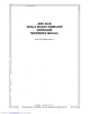 Intel iSBC 80 Hardware Reference Manual