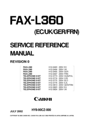 Canon AX-L360 Service Reference Manual