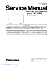 Panasonic Viera TC-P46G15 Service Manual