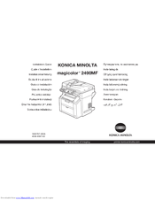 Konica Minolta magicolor2490MF Installation Manual