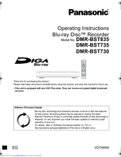 Panasonic DMR-BST730 Operating Instructions Manual