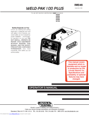 Lincoln Electric WELD-PAK 100 PLUS Operator's Manual