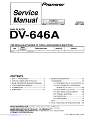 Pioneer DV-646A Service Manual