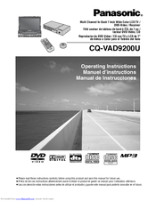 Panasonic CQ-VAD9200U Operating Instructions Manual
