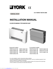 York YDCFS-022C15B Installation Manual