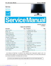 Gateway XHD3000 Service Manual