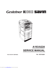 Ricoh Aficio 200 Service Manual