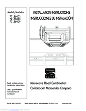 Kenmore 721.86003 Installation Instructions Manual