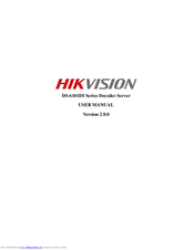 HIKVISION DS-6101DI Series User Manual