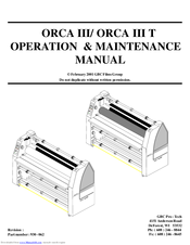 GBC ORCA III T Operation & Maintenance Manual