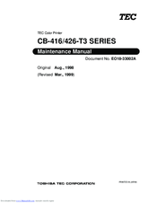 TEC CB-416-T3 Series Maintenance Manual