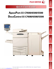 Xerox ApeosPort-III C5500 Quick User Manual