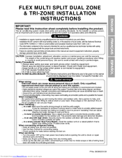 LG FLEX MULTI SPLIT Installation Instructions Manual
