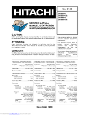 Hitachi CP2896TA Service Manual