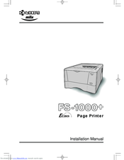 Kyocera Mita FS-1000+ Installation Manual