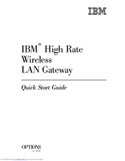 IBM High Rate Wireless LAN Gateway Quick Start Manual