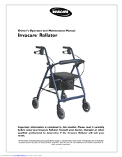 Invacare Rollator Owner's Manual